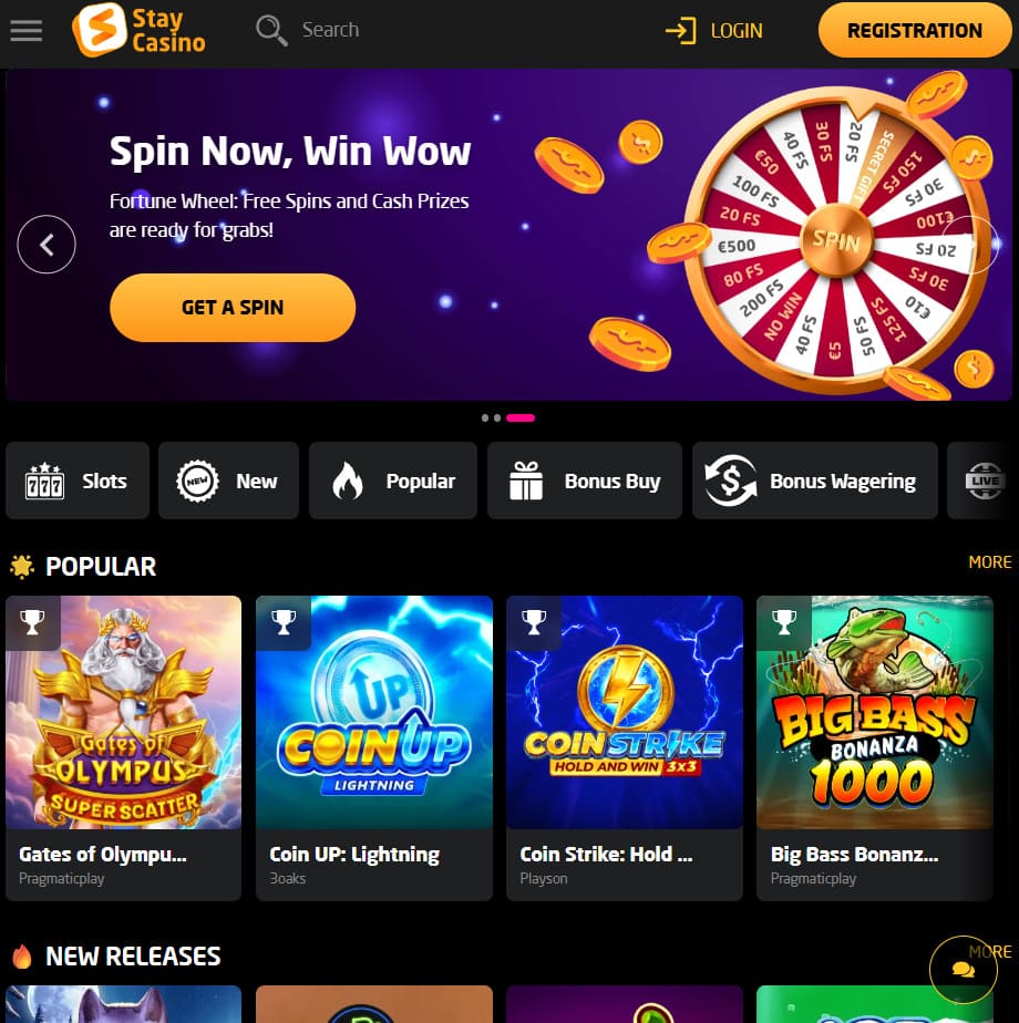 Stay Casino mobile app welcome bonus $750 + 250 FS